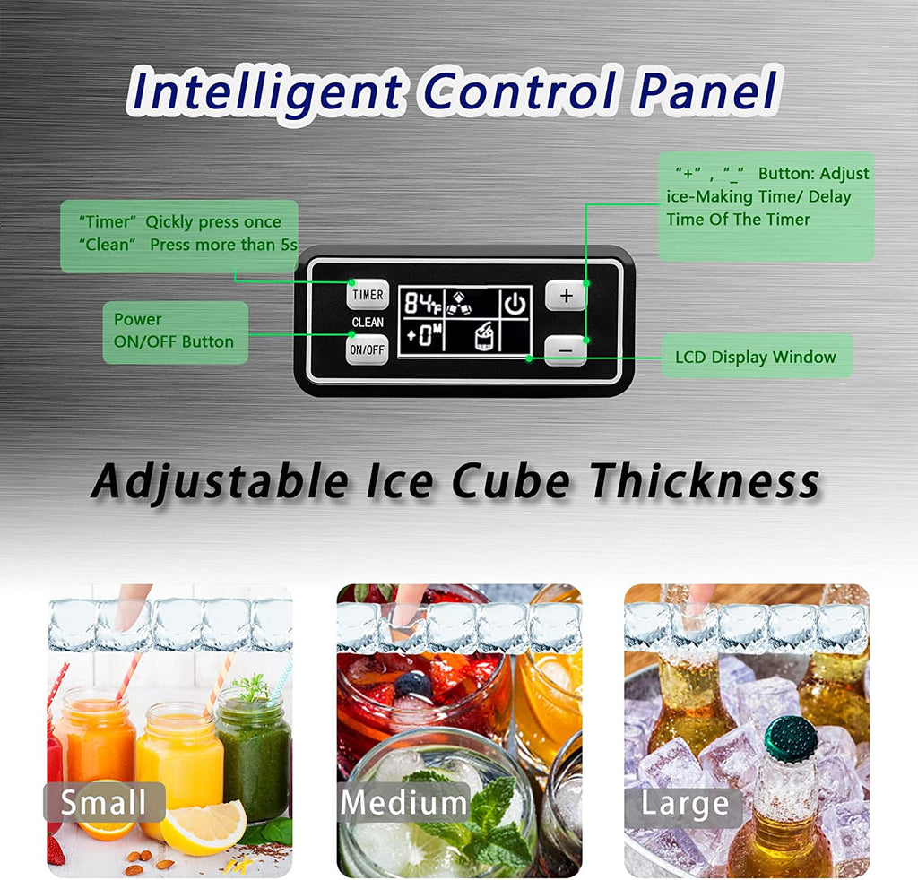 265LBS Freestanding Commercial Ice Maker