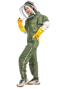 Olive Green Beekeeping Ventilated Suit with Fencing Veil