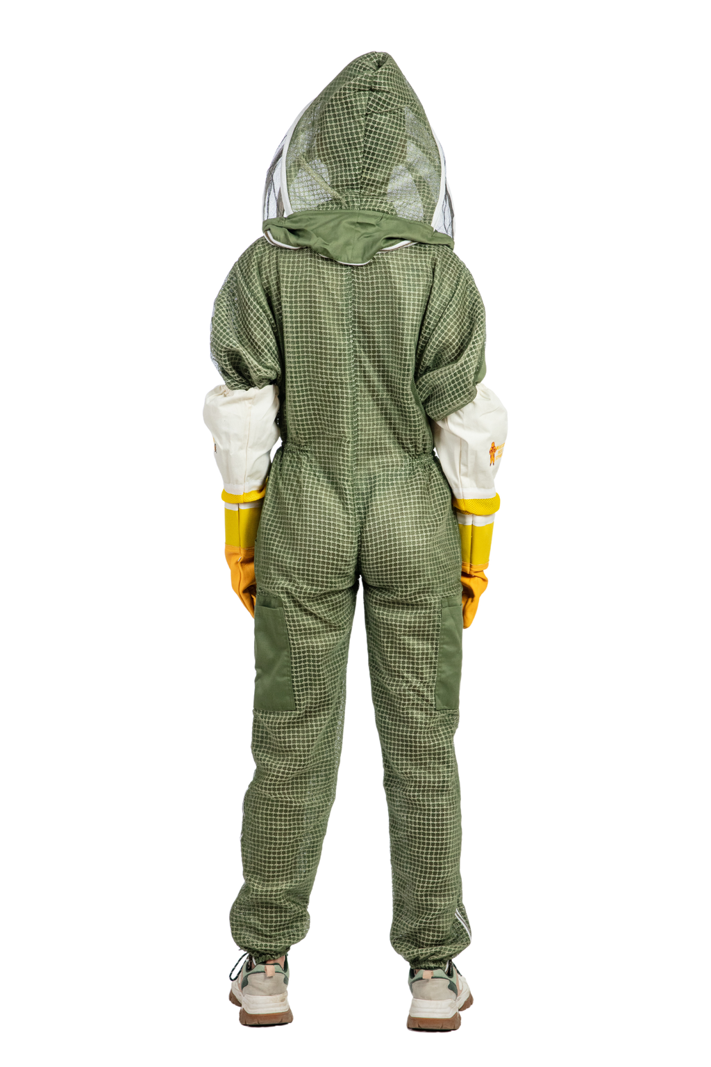 Olive Green Beekeeping Ventilated Suit with Fencing Veil
