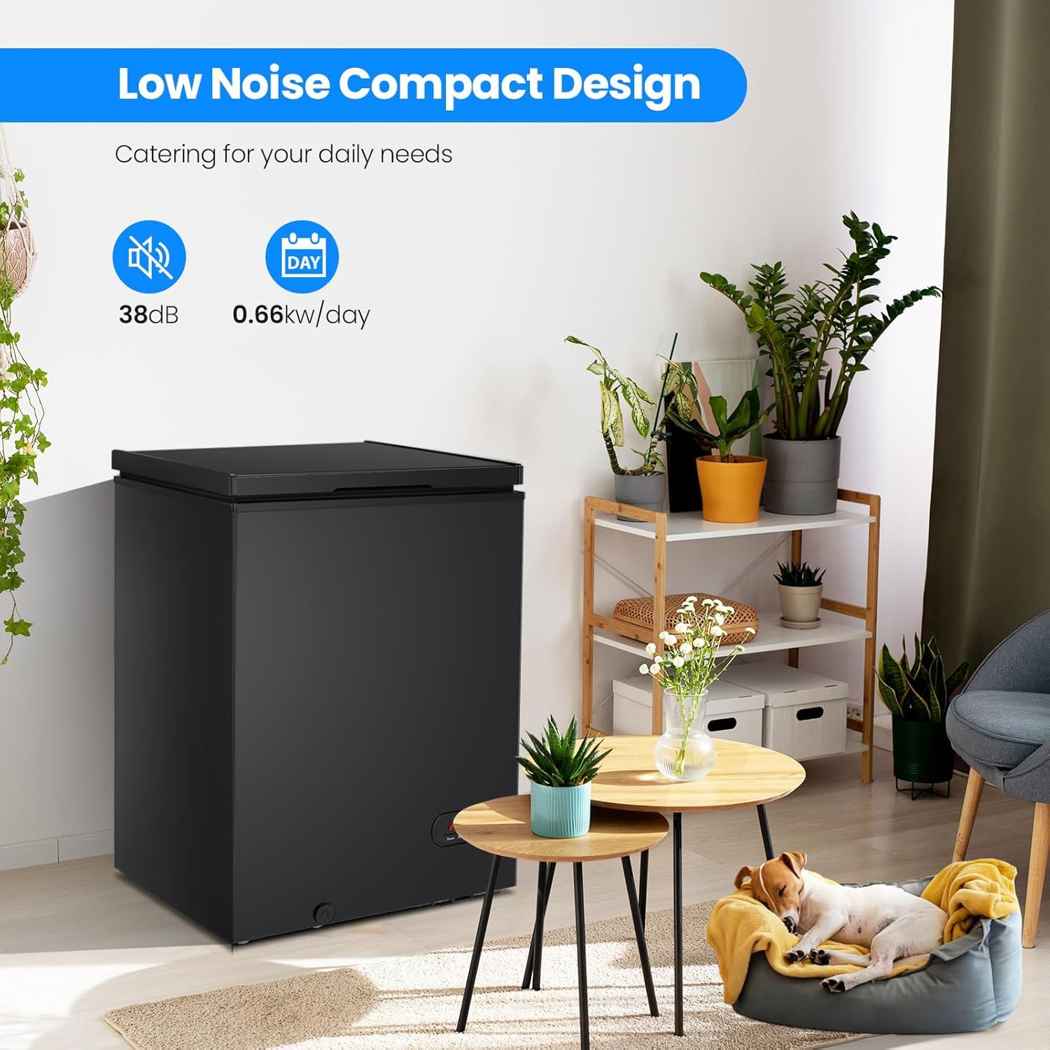 3.5 Cubic Feet Chest Freezer with 2 Removable Baskets D5897H