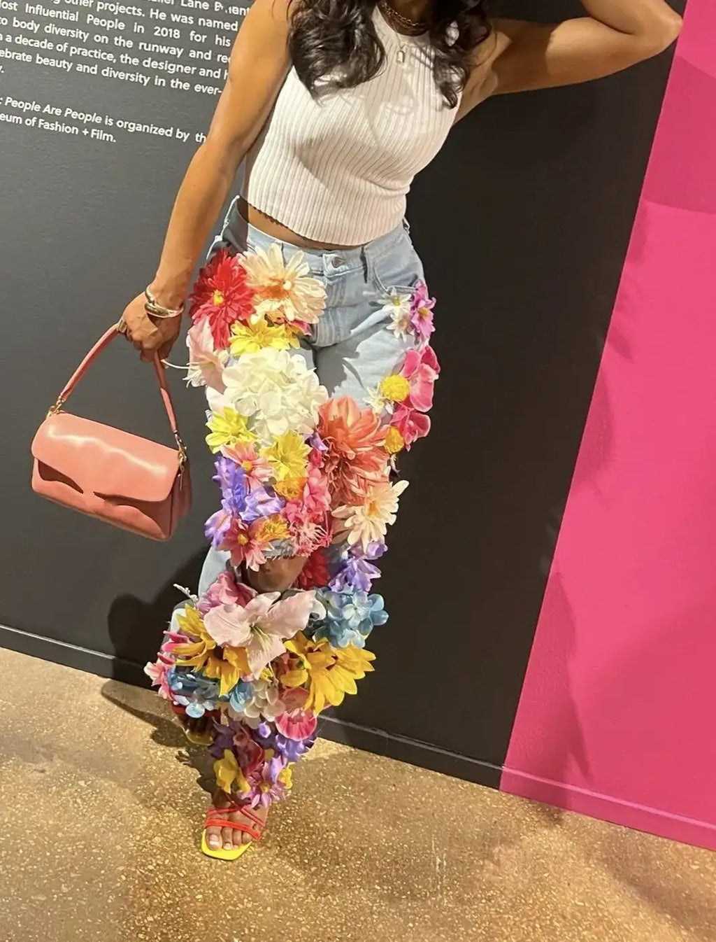 3D Flower Jeans | Designer Streetwear Denim | Maison Novaire