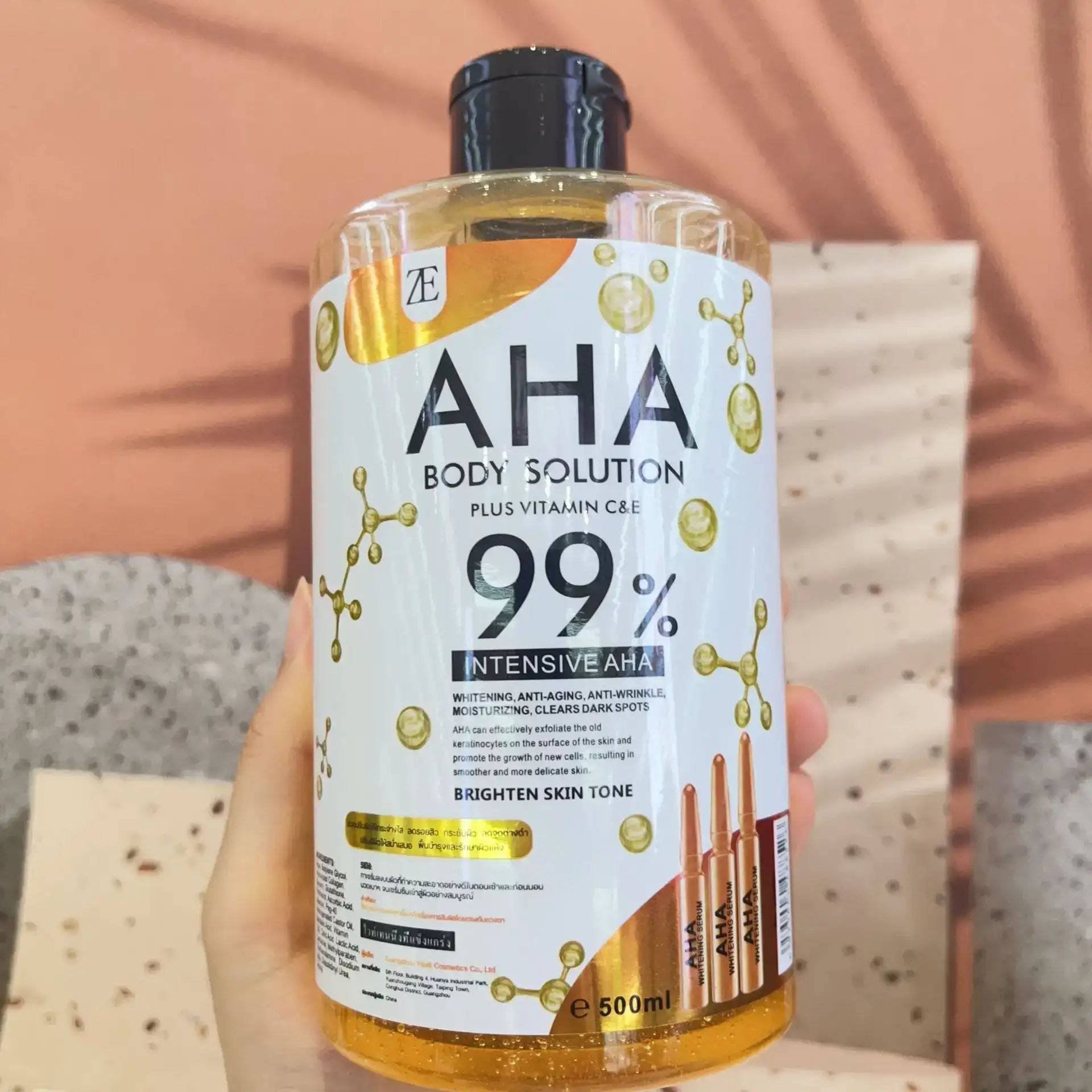 500ml AHA Body & Face Serum | Arbutin Moisturizing Essence Water