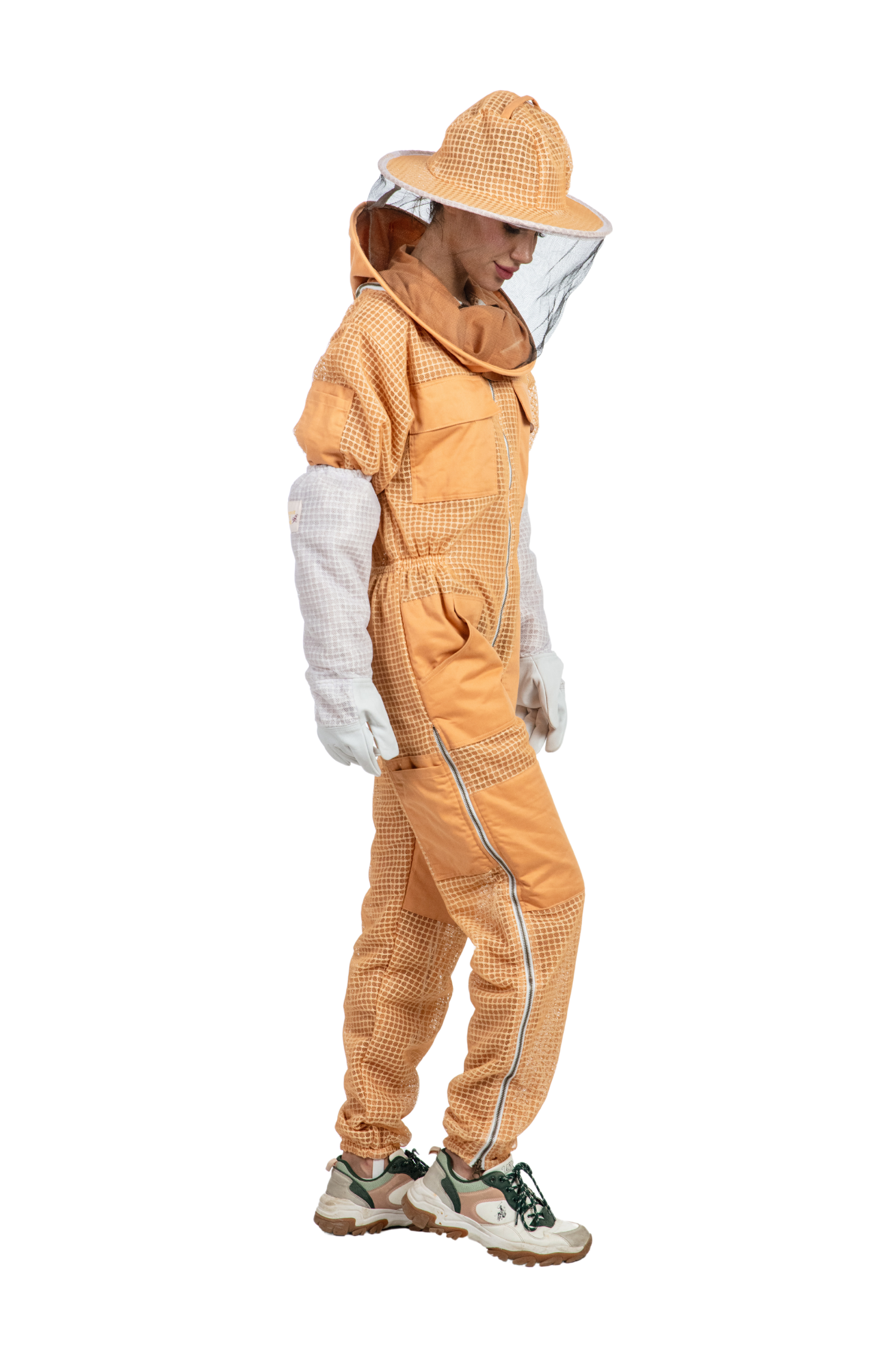 Sand Beekeeping Ventilated Suits with Round Veil