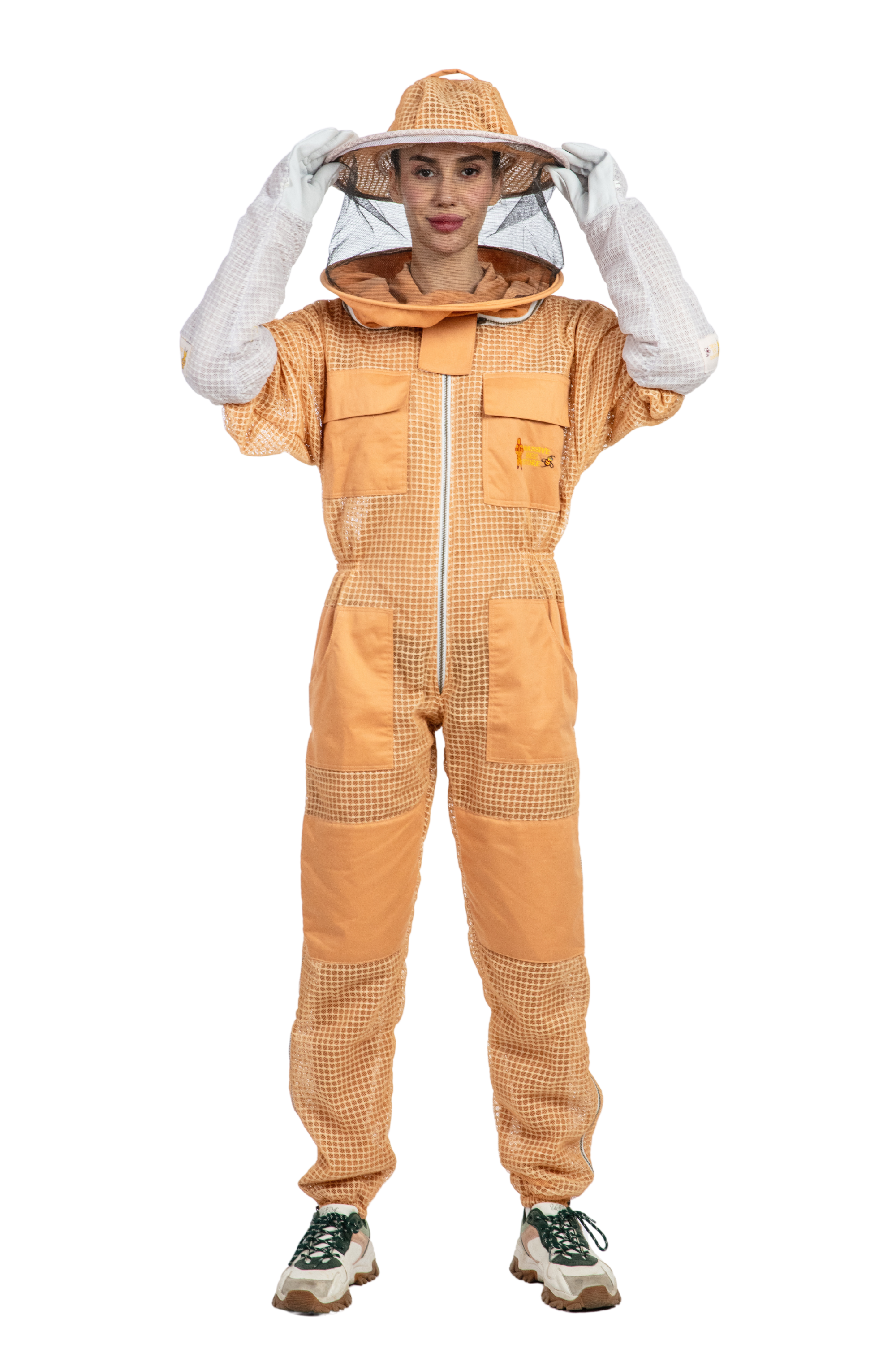 Sand Beekeeping Ventilated Suits with Round Veil