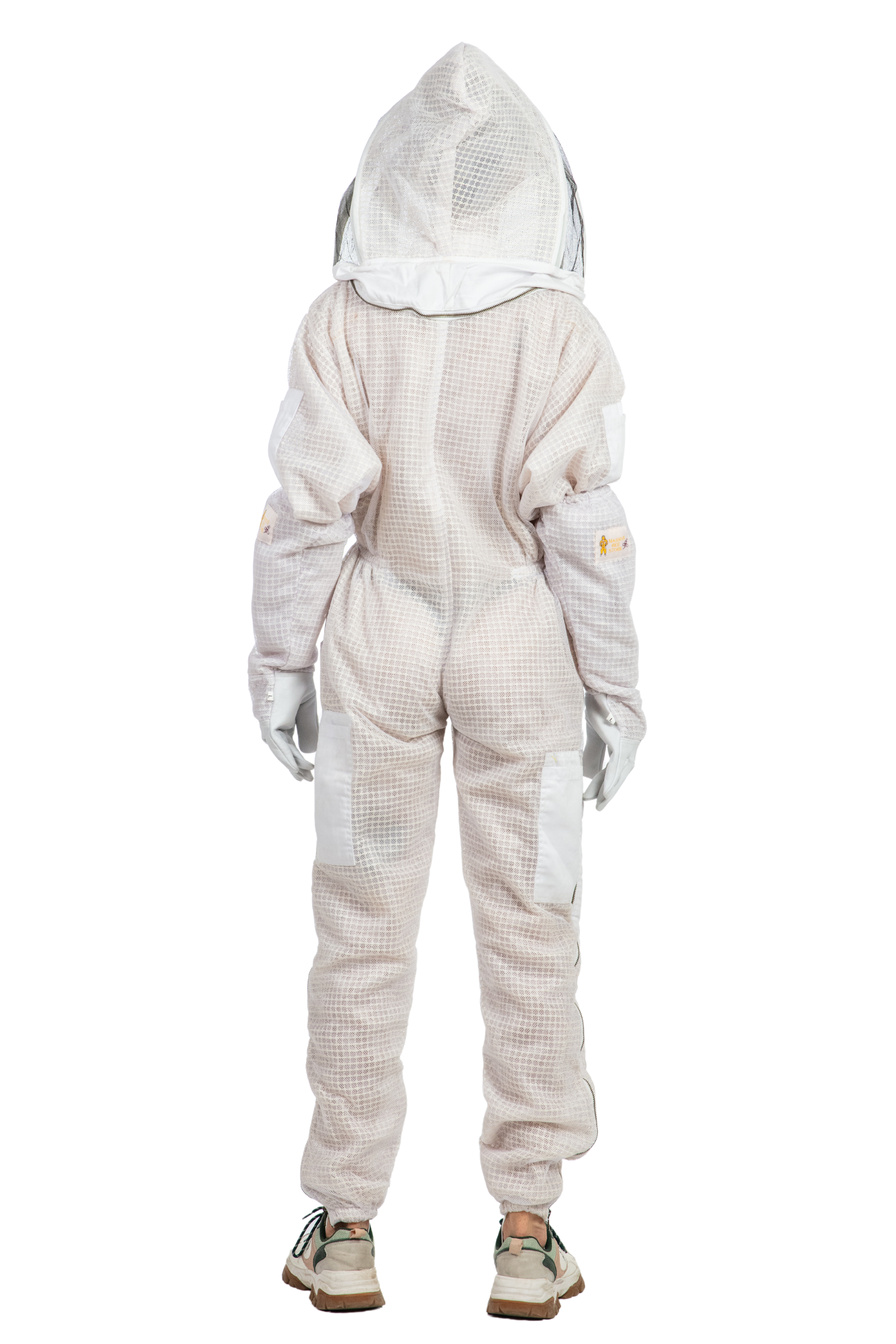 White Beekeeping Ventilated Suits with Fencing Veil