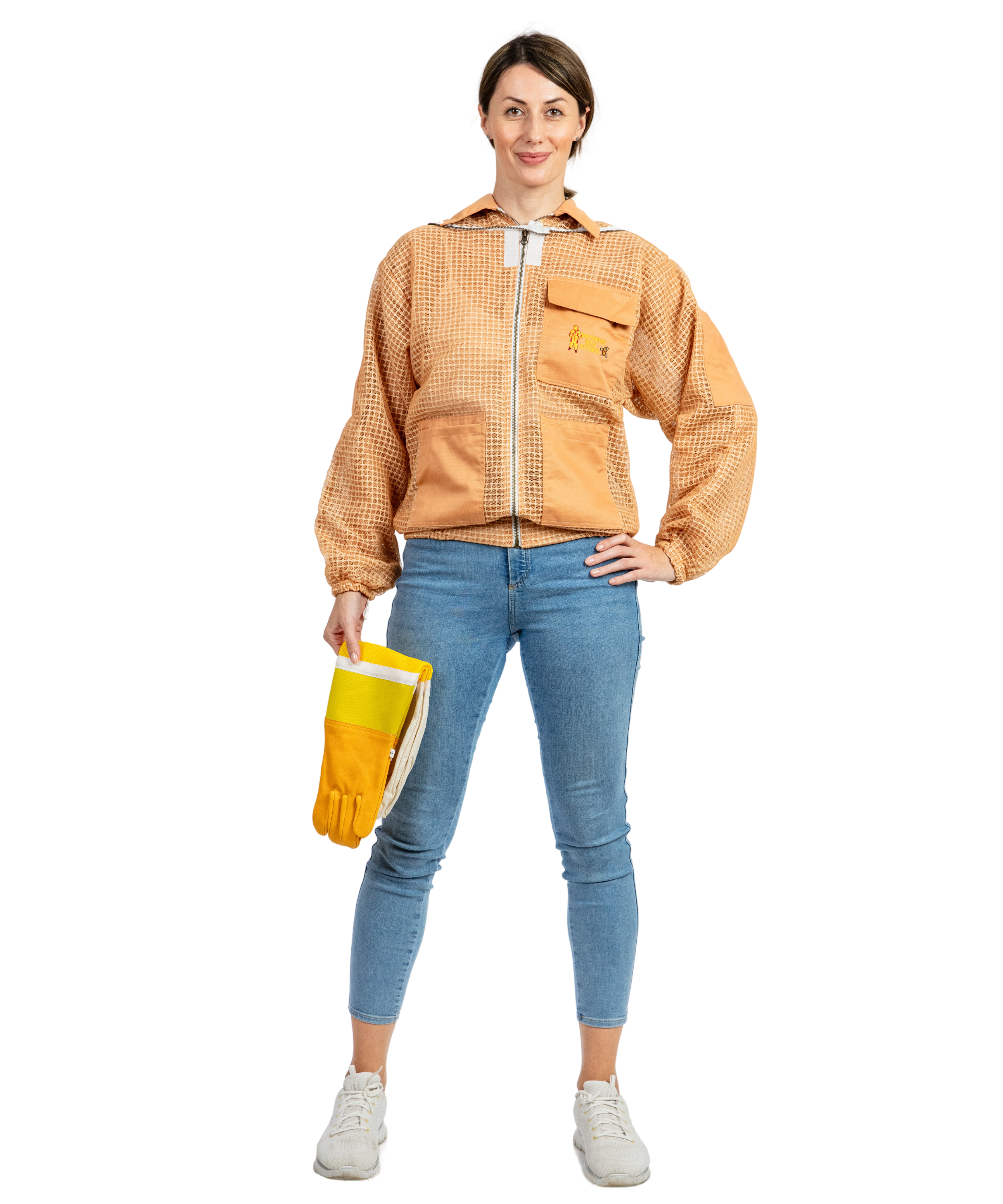 Sand Beekeeping Ventilated Jacket with Fencing Veil