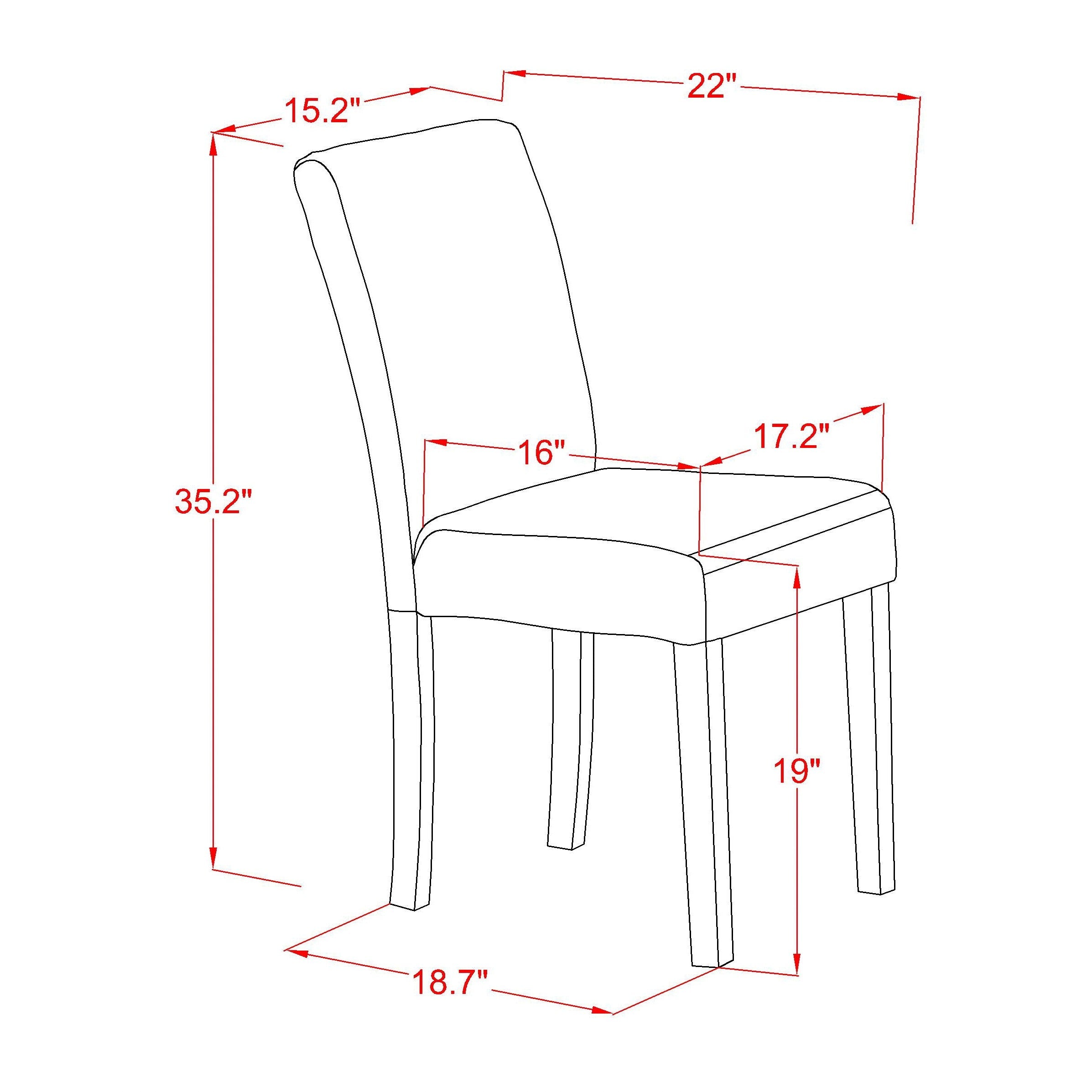 EAST WEST FURNITURE - CNAB7-77-47 - 7-Pc Dinette Room Set- 6 Dining Chairs and Rectangular Dining Table - Light Sable Linen Fabric Seat and High Chair Back (Distressed Jacobean Finish)