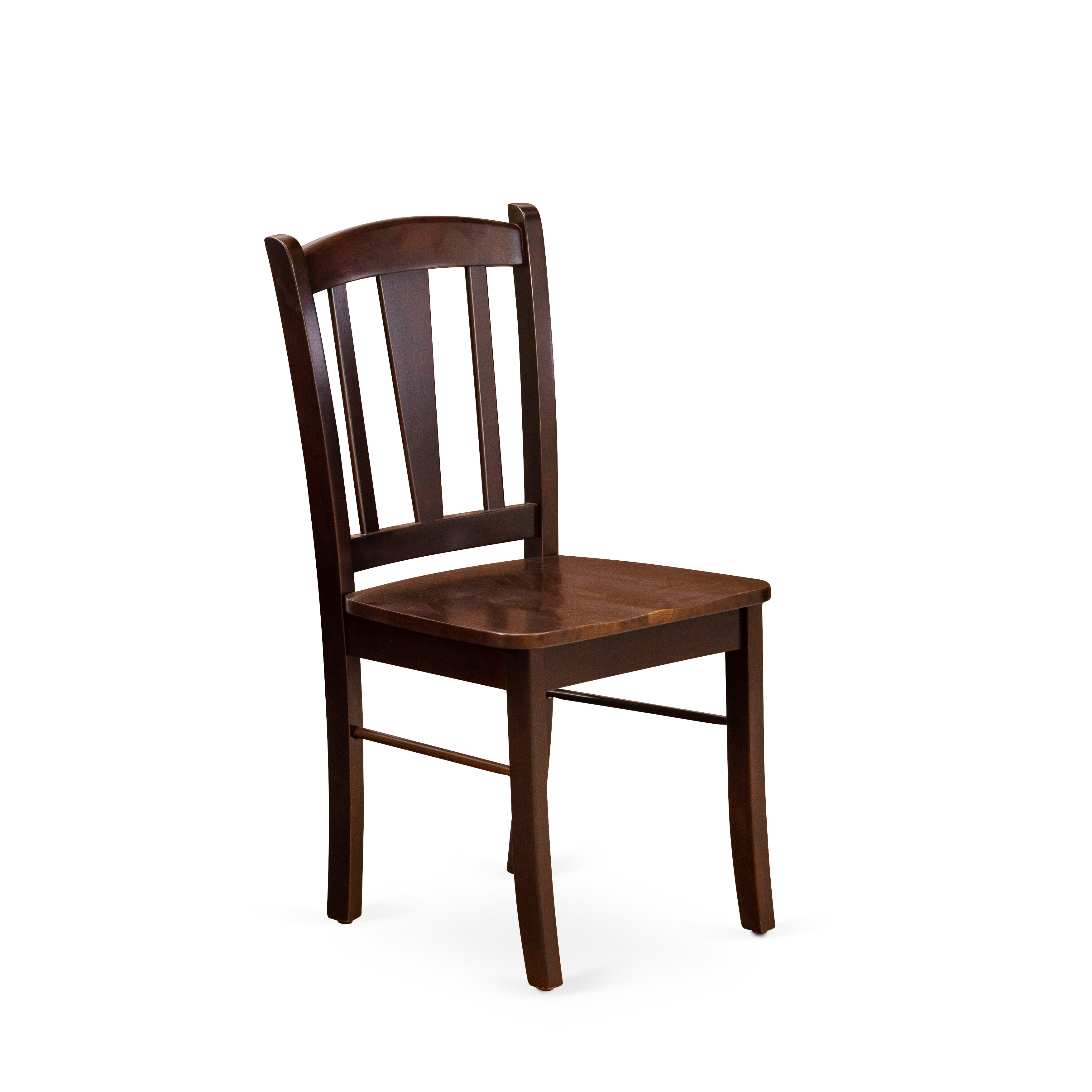 EAST WEST FURNITURE - AMDL5-MAH-W - 5-Piece Modern Dining Set- 4 Dining Chair and Wood Dining Table - Wooden Seat and Slatted Chair Back - Mahogany Finish
