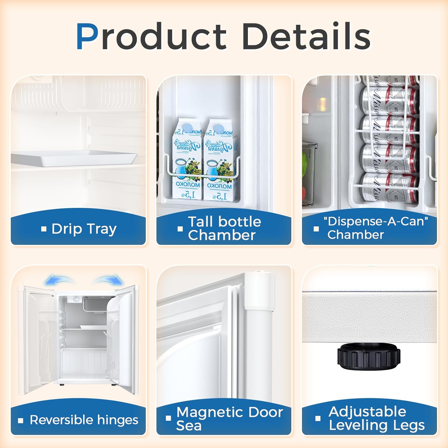 2.6\3.2 cu. ft Mini Fridge with Freezer