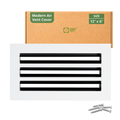 6x12 Air Vent Cover (Duct Opening) - White Aluminum Linear Slot Diffuser Type S