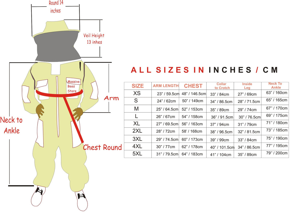Sand Beekeeping Ventilated Suits with Round Veil