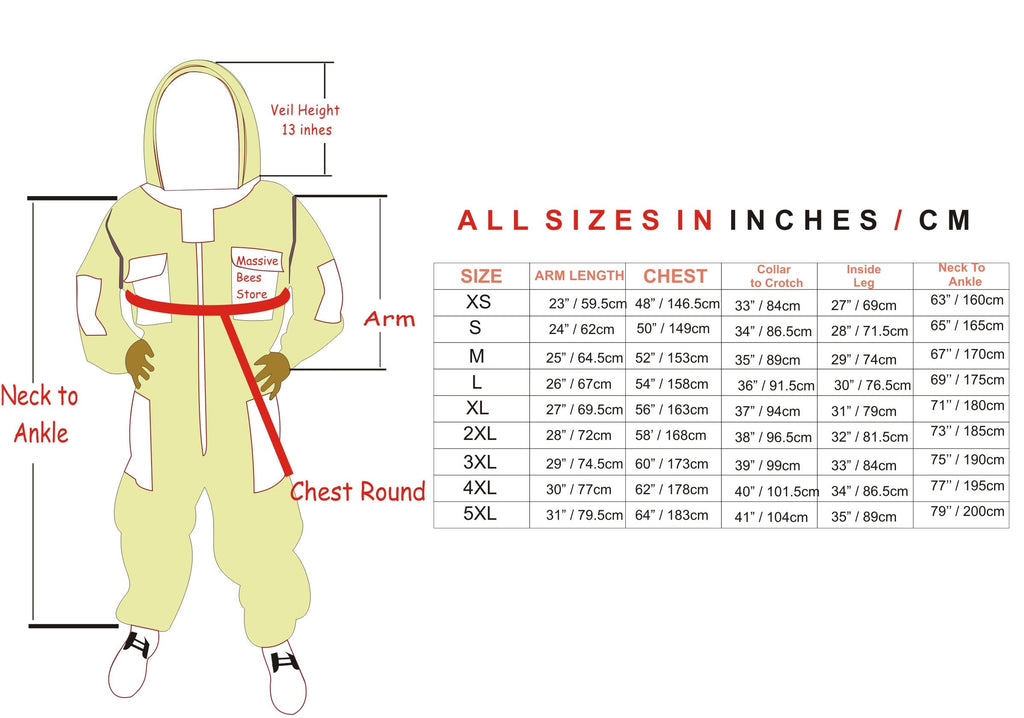 Olive Green Beekeeping Ventilated Suits with Round Veil & Fencing Veil