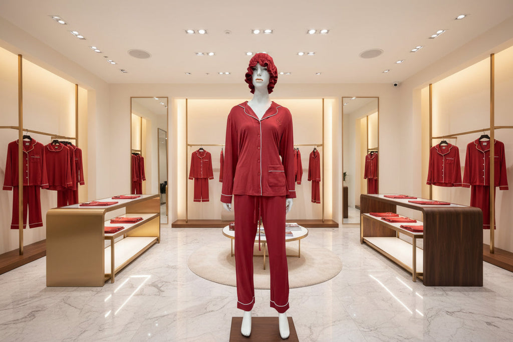 Softest Tencel Modal Pajama Set with Bonnet | Sustainable Sleepwear