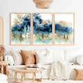 Abstract Forest Painting Wall Art - Set of 3 Prints