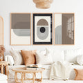 Abstract Geometric Wall Art Modern Neutral Arch Set of 3
