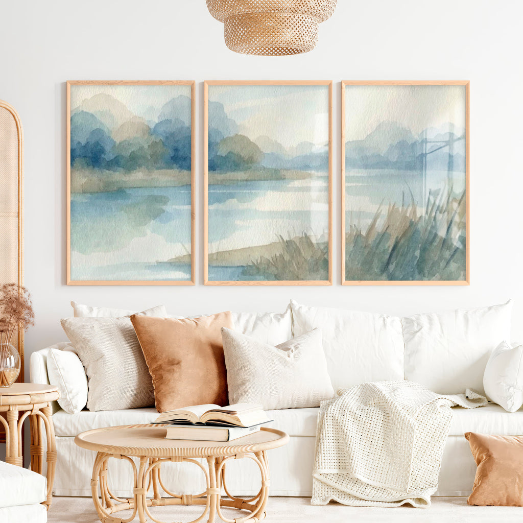 Abstract Landscape Poster - Soft Watercolor Wall Art
