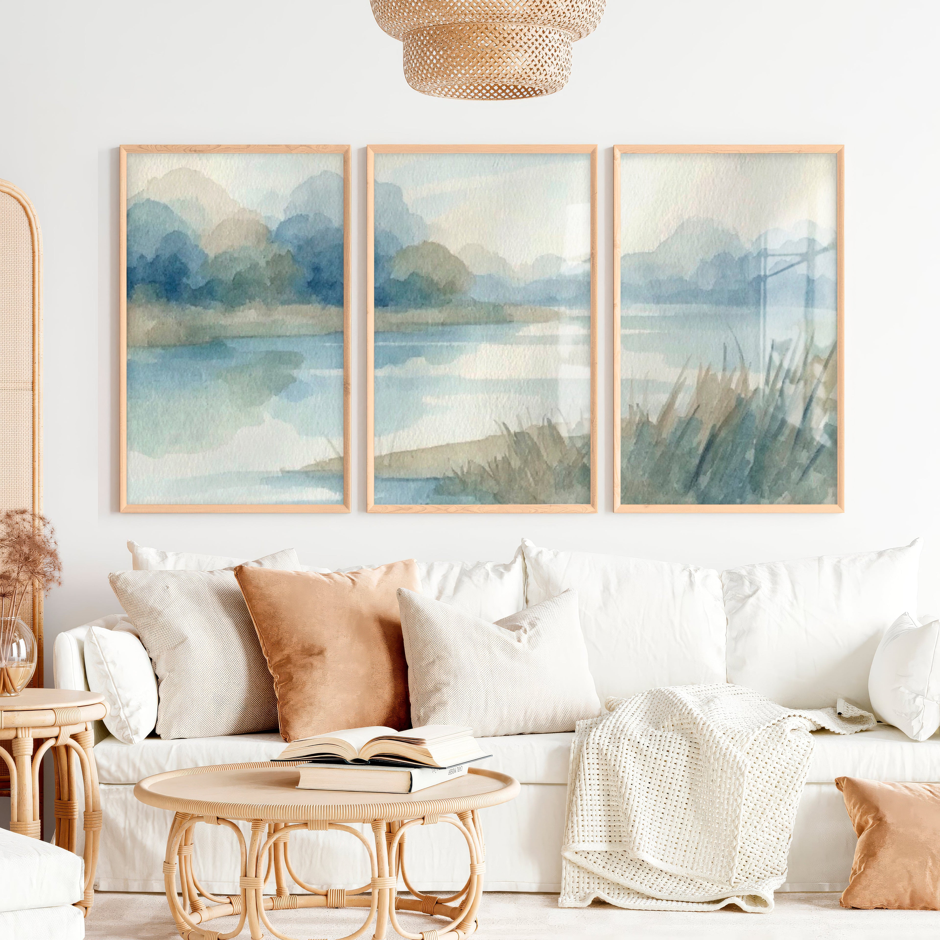 Abstract Landscape Poster - Soft Watercolor Wall Art