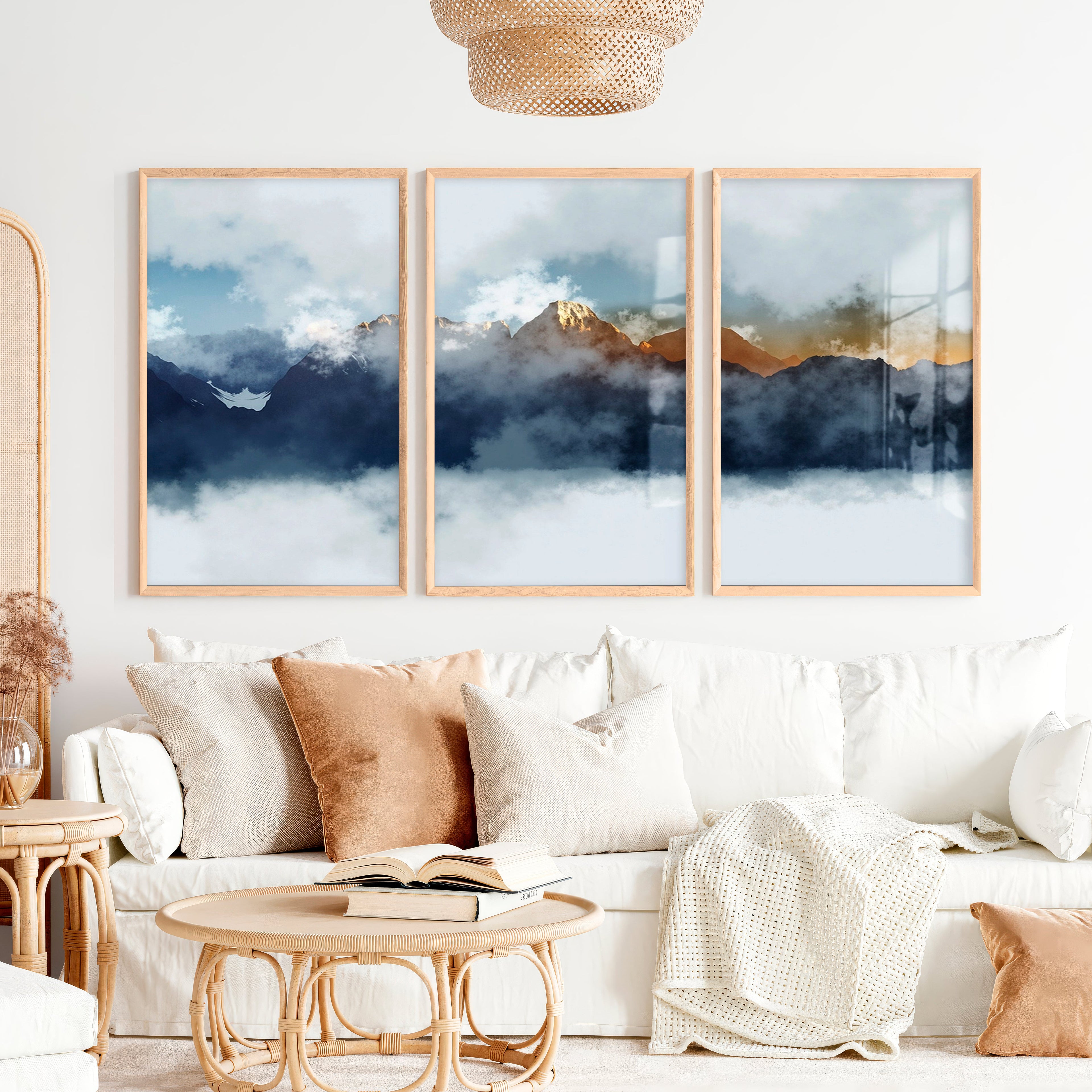 Abstract Landscape Prints - Misty Mountain Wall Art