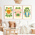 Abstract Painting Poster Jungle Animals Modern Set of 3
