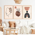 Abstract Painting Wall Decor Neutral Line Art Set of 3
