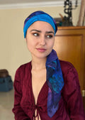 Fine Art Headscarf - Sapphire