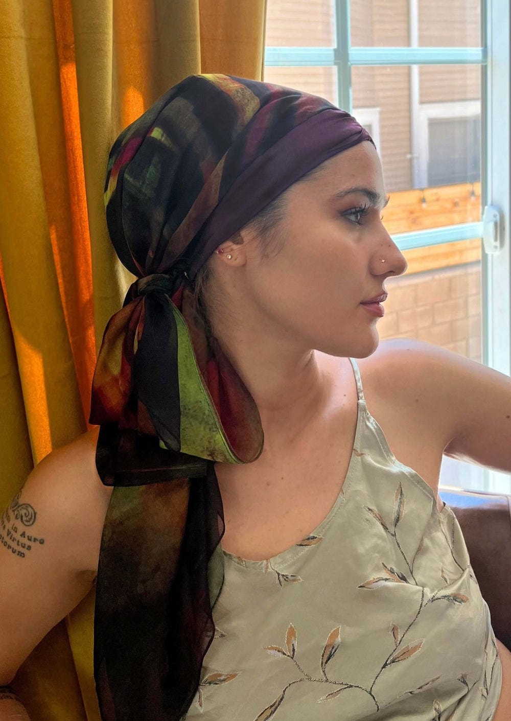 Fine Art Headscarf - Wine