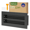 Aluminum Black Linear Slot Diffuser 12x4 (Duct Opening) - Modern Air Vent Cover