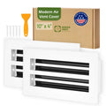 Aluminum White Linear Slot Diffuser 10x4 Pack 2 (Duct Opening)- Modern Air Vent Cover