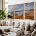 Atlantic Serenity – 3-Panel Rocky Beach & Ocean Wall Art Set