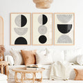 Black and Grey Abstract Wall Art - Modern Minimalist Print