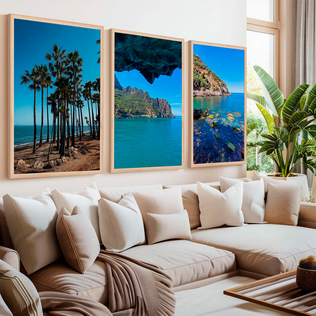Coastal Art Pictures – Tropical Water Views (3 Piece Wall Set)