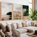 Coastal Beach Wall Art – Serene Ocean Photography Set (3 Pieces)