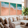 Coastal Style Wall Art – Minimal Aerial Beach Print