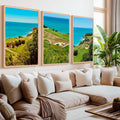 Coastal Wall Set – Vibrant Cliffs & Green Coast Views (3 Prints)