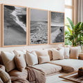 Collage Wall Set – Minimalist Black and White Ocean Views (3 Prints)