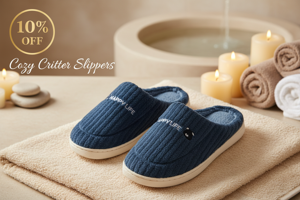 Cozy Critter Slippers | Embroidered Plush Home Slippers