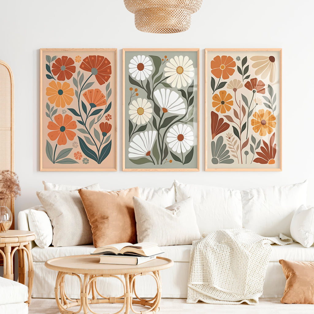 Floral Abstract Wall Art - Colorful Modern Botanical Print