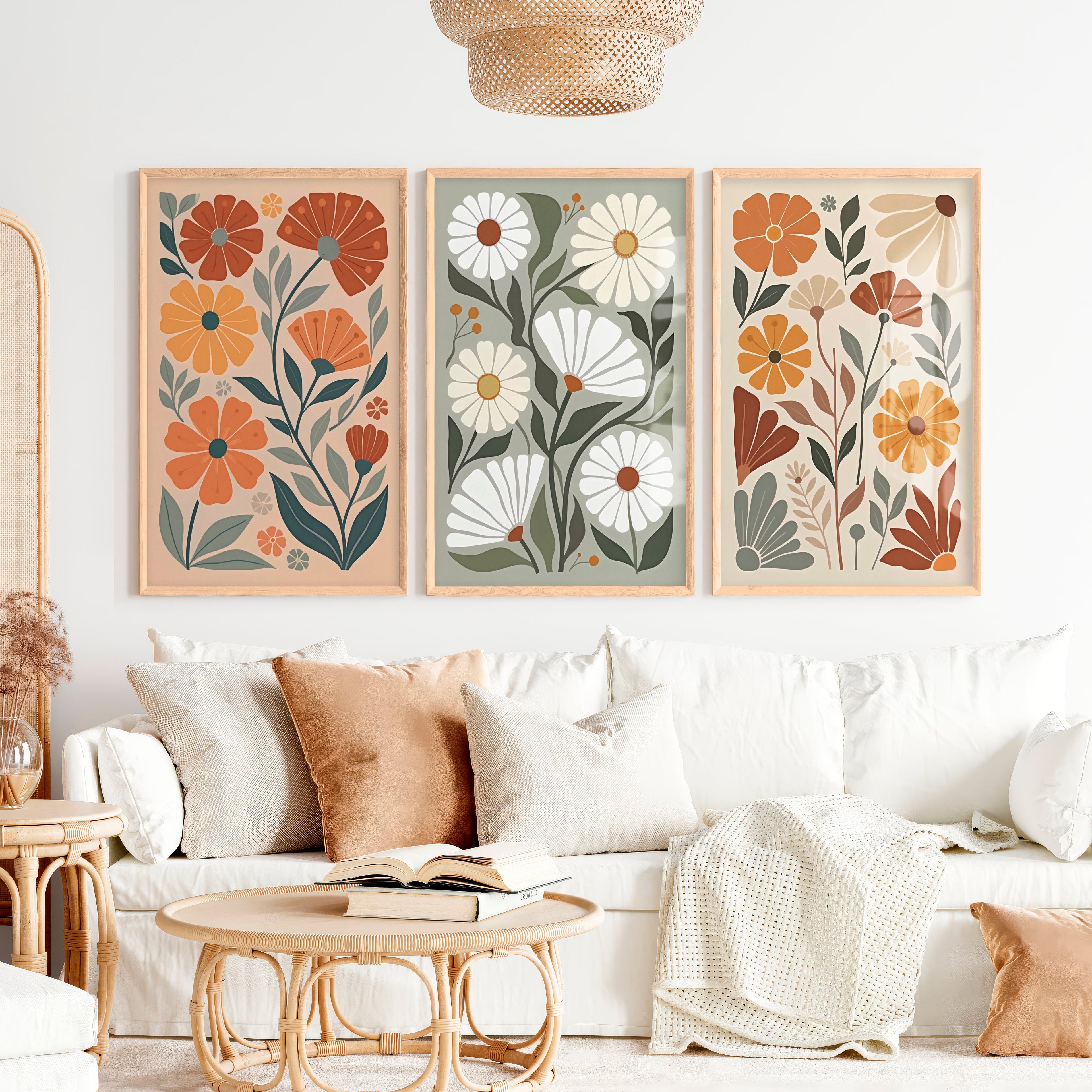 Floral Abstract Wall Art - Colorful Modern Botanical Print
