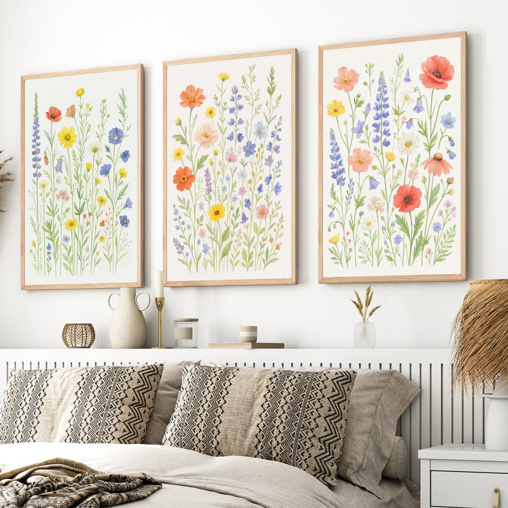 Floral Art Wall – 3 Piece Poster Set