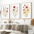 Floral Artwork – Bouquet Flowers Set of 3 Prints