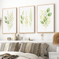 Flower Art Wall – Green Leaves Botanical Set of 3