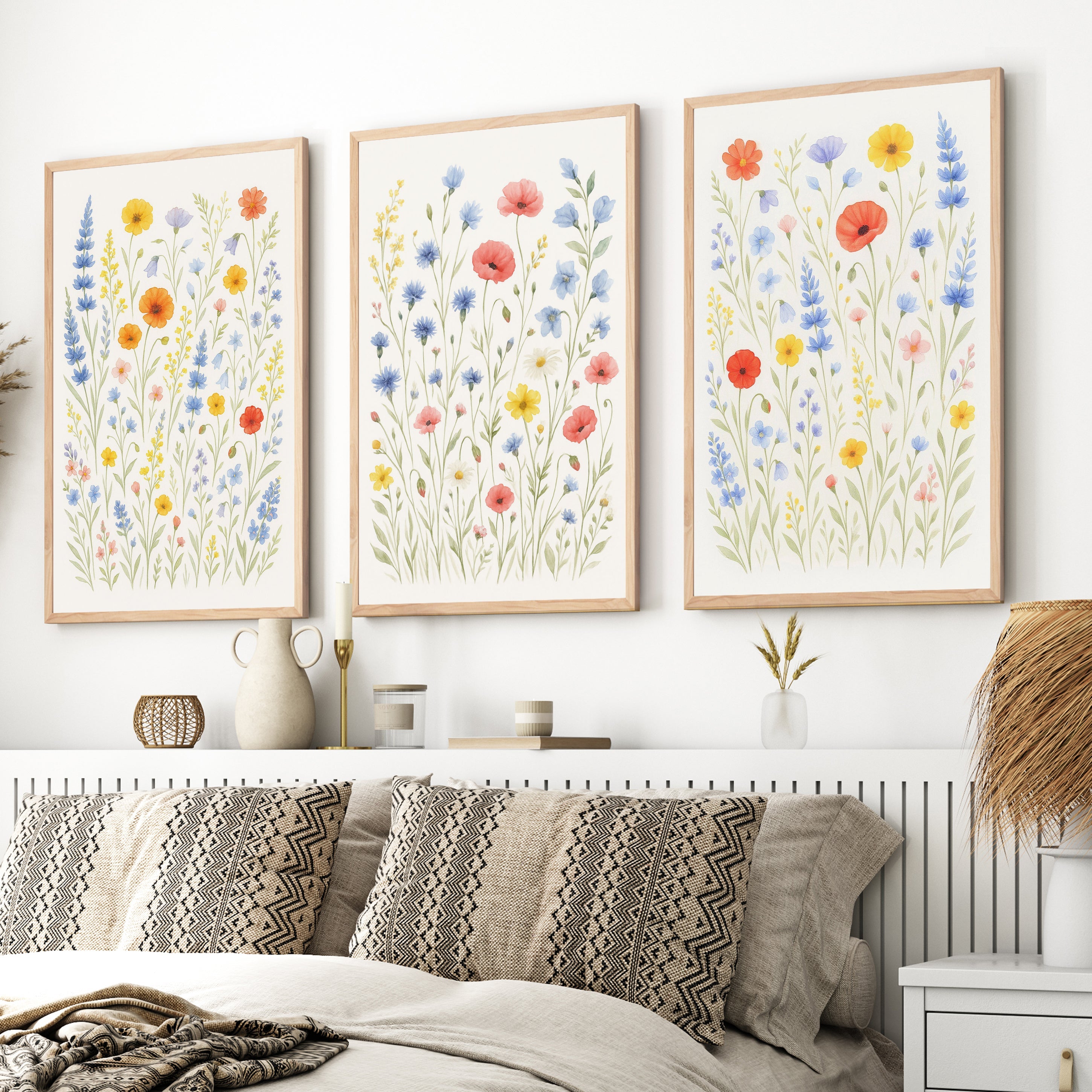 Flower Wall Art – Prints Set of 3