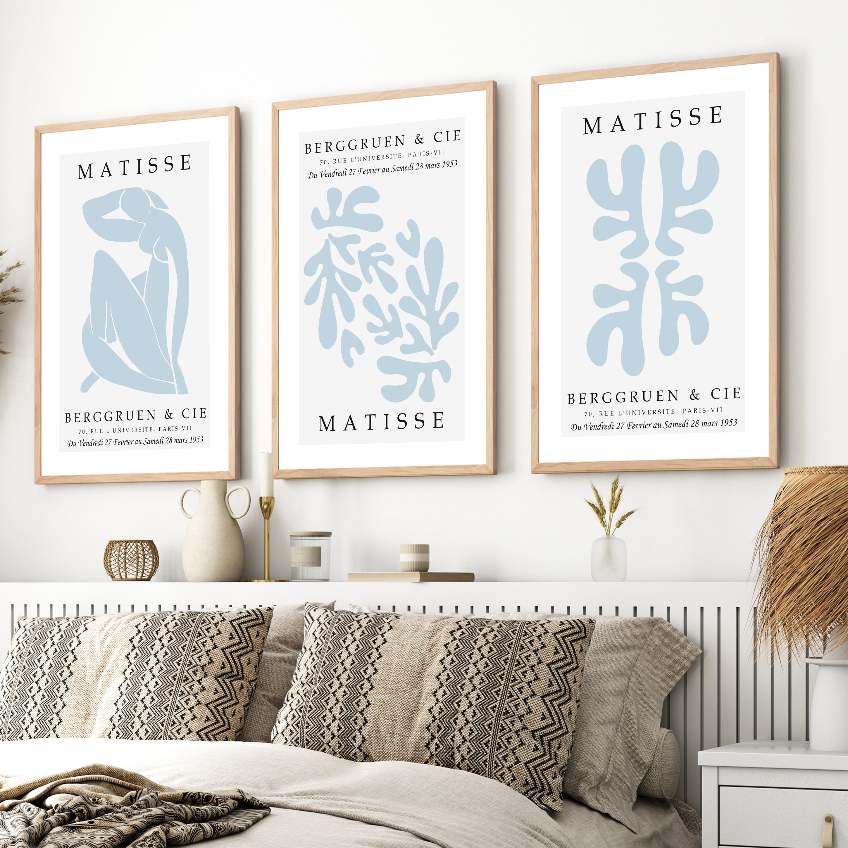 Henri Matisse Prints – Framed Minimalist Wall Art Set of 3