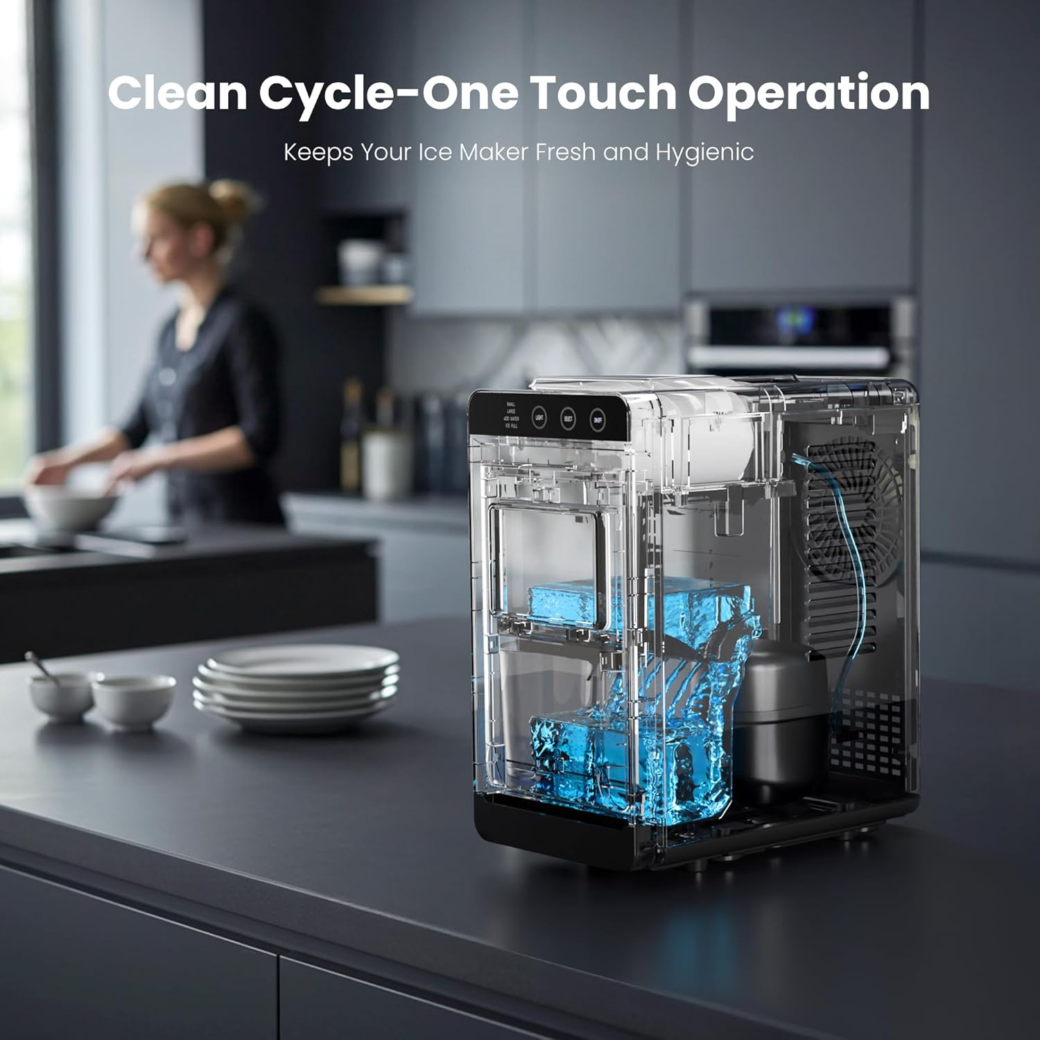Kismile Clear Square Ice Cubes Maker 58003RIM0