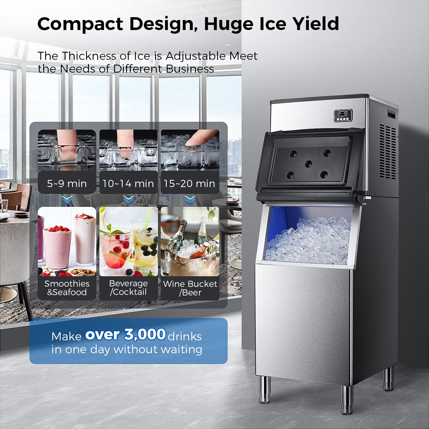 353LBS/24H Split Commercial Ice Maker Z58160