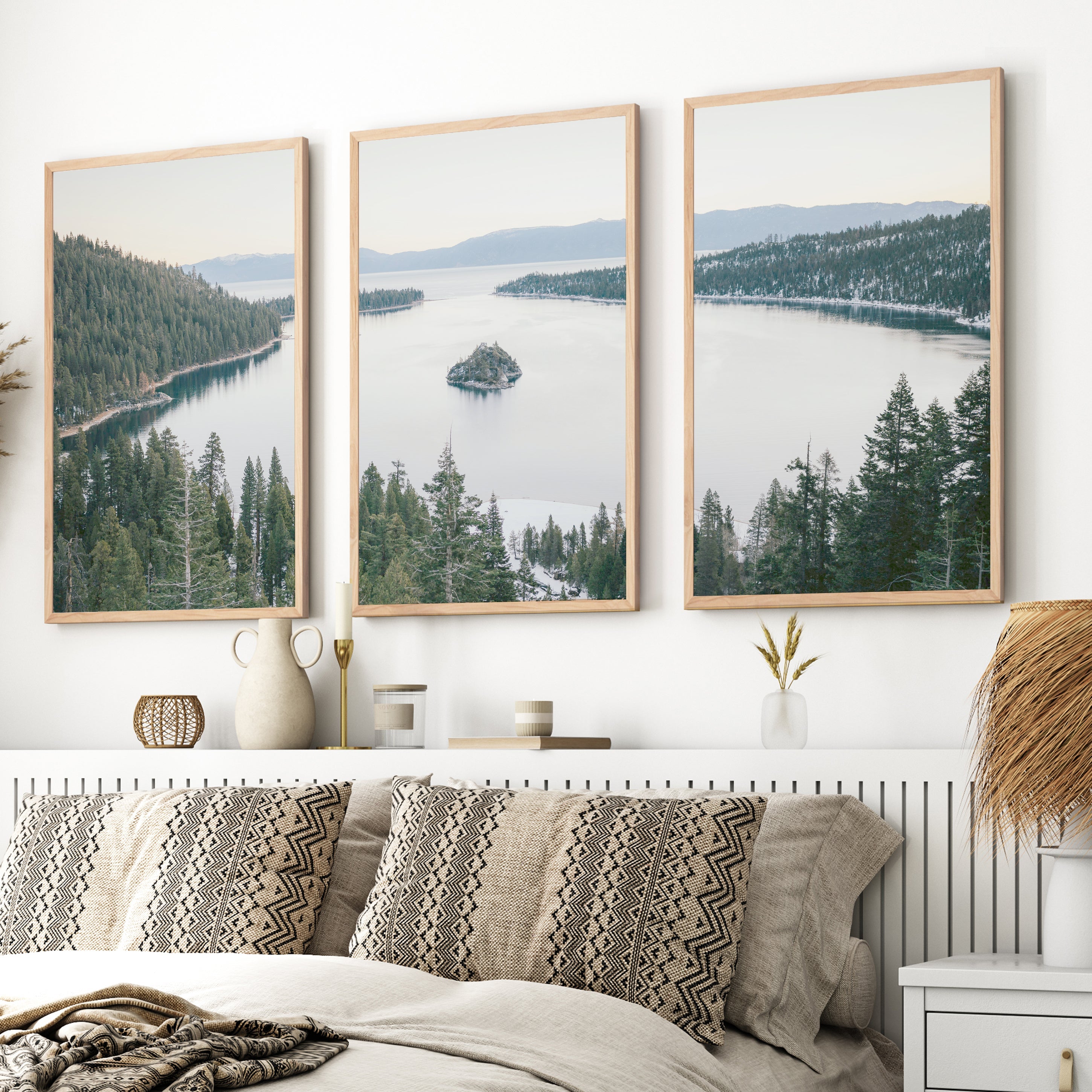 Lake Tahoe Sierra Nevada – 3 Piece Wall Art Set