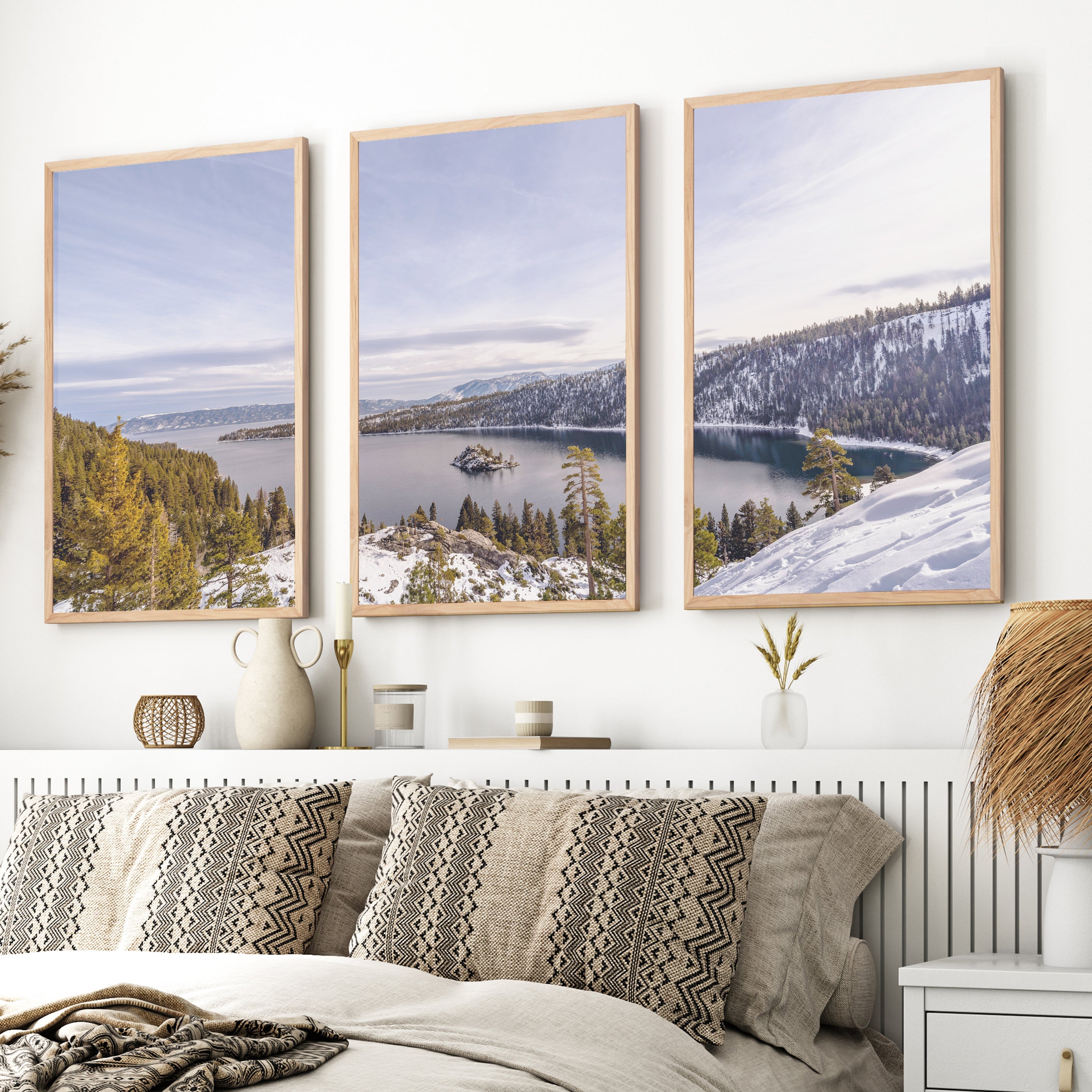 Lake Tahoe, Sierra Nevada – Mountain Painting Wall Art Prints