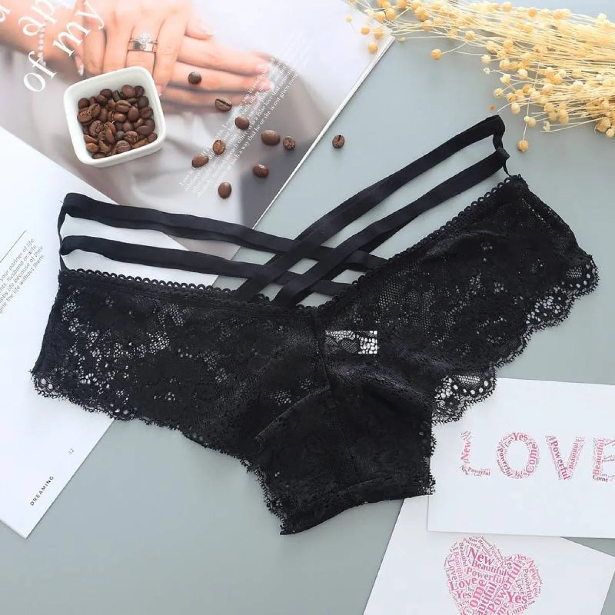 Low-Rise Panties With Cross Straps