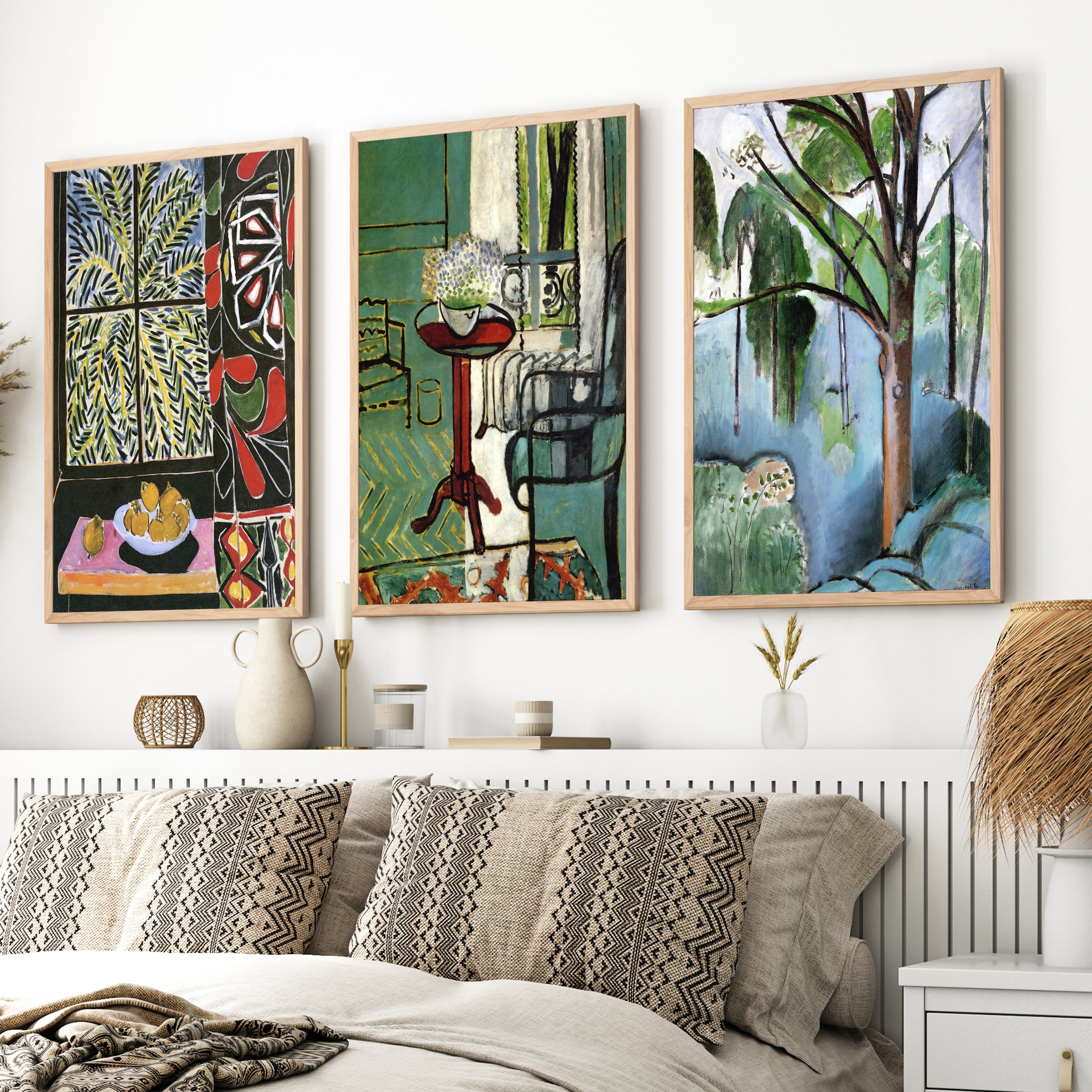 Matisse Prints for Sale – Egyptian Curtain, The Window & Trivaux Pond (Set of 3)