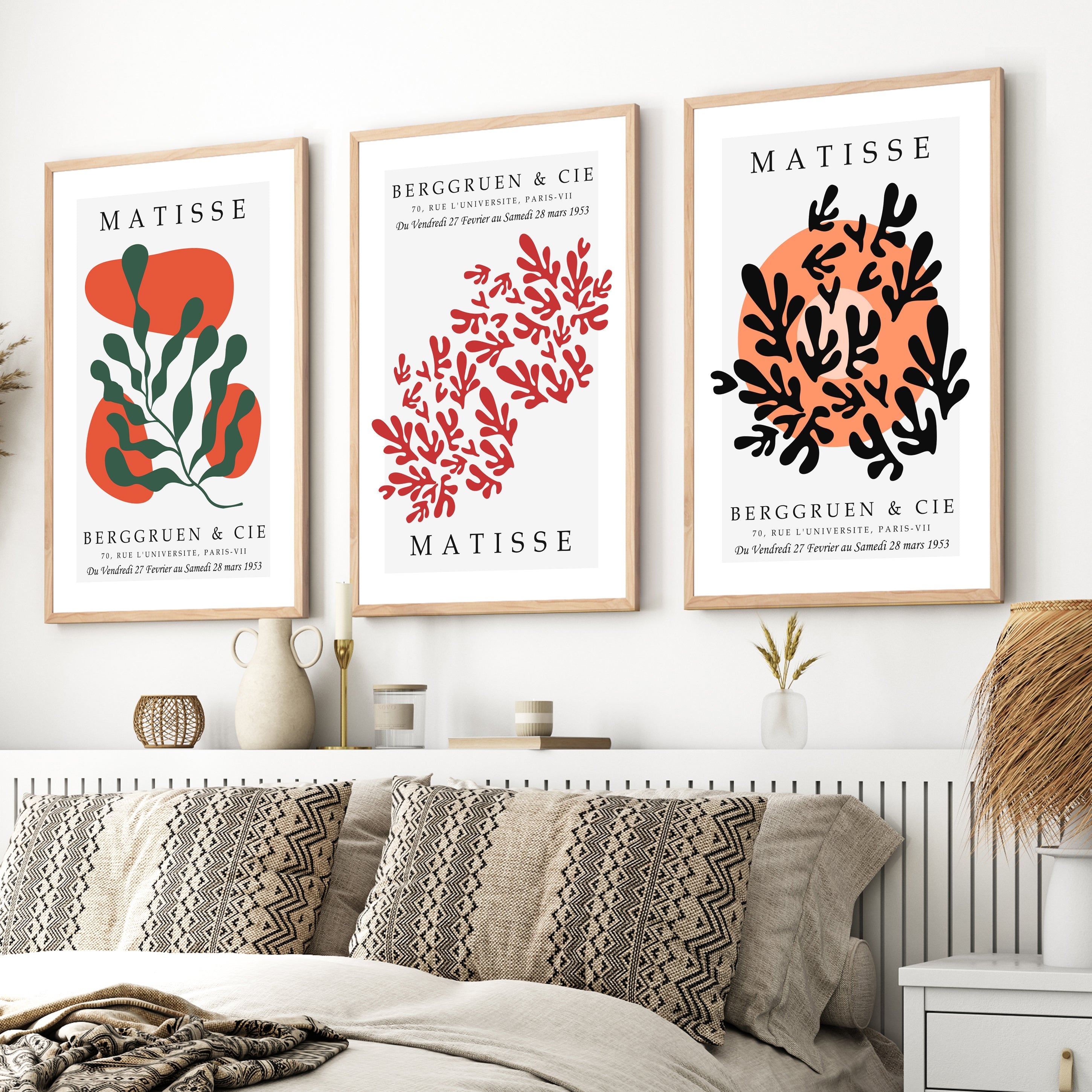 Matisse Prints – Framed Abstract Wall Art Set of 3